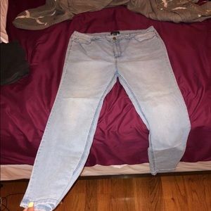 Light Wash Plus Sized Jeans